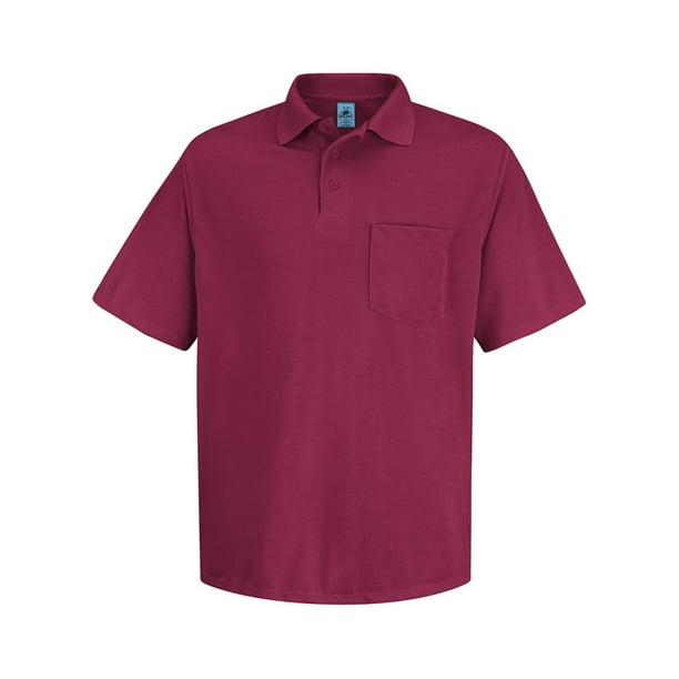 Red Kap Mens Performance Knit Polyester Solid Shirt 